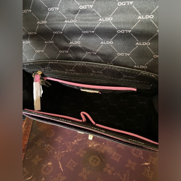 Beautiful Pink Glitter ALDO Statement Purse Bag top carry or Shoulder Strap π - Picture 7 of 8